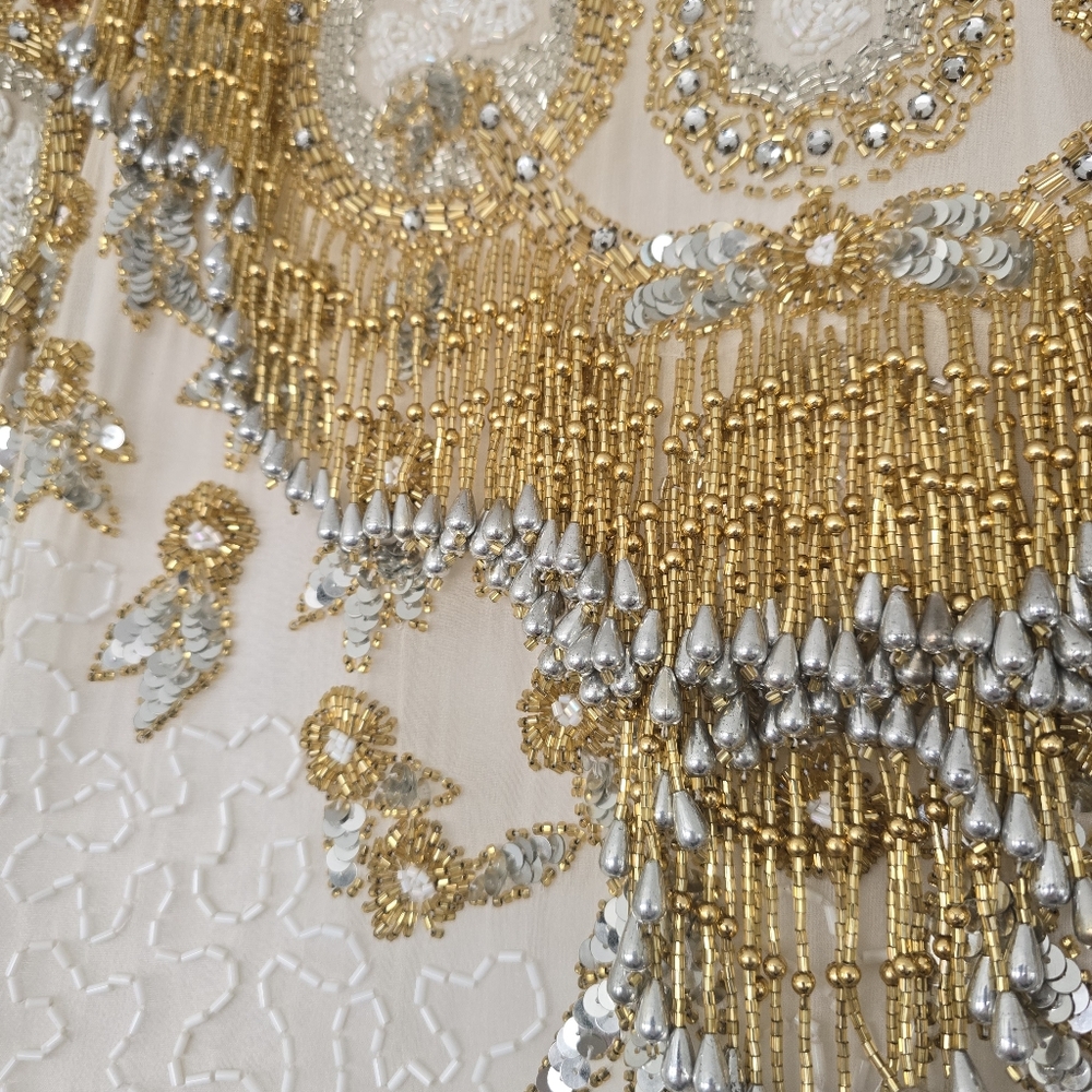 NWT Hand Beaded Vintage Gown - Picture 8 of 17